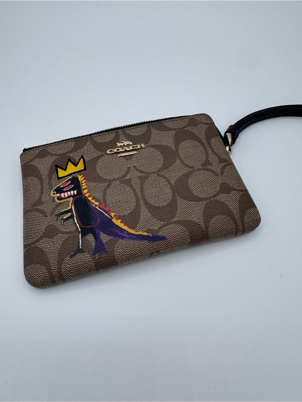 Coach X Jean Michel corner zip wristlet